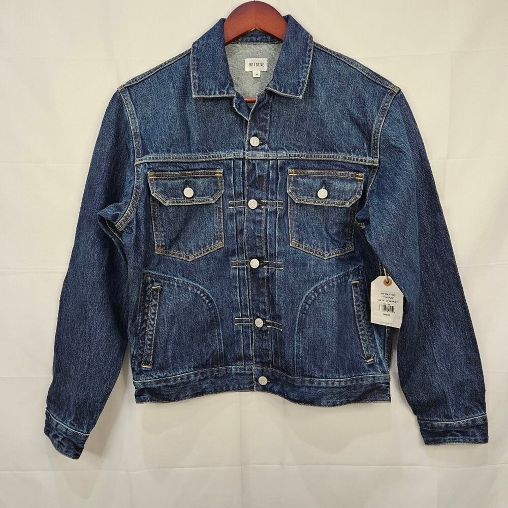Re/Done Classic Denim Jeans Jacket 1 Year Wear Size Medium
